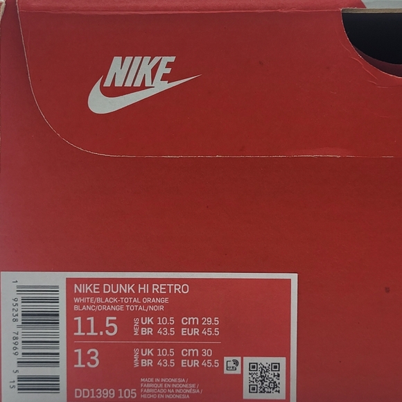 Nike Dunk High Retro Panda Black White DD1399-105 Men’s Size 11.5 - NEW - Picture 9 of 10